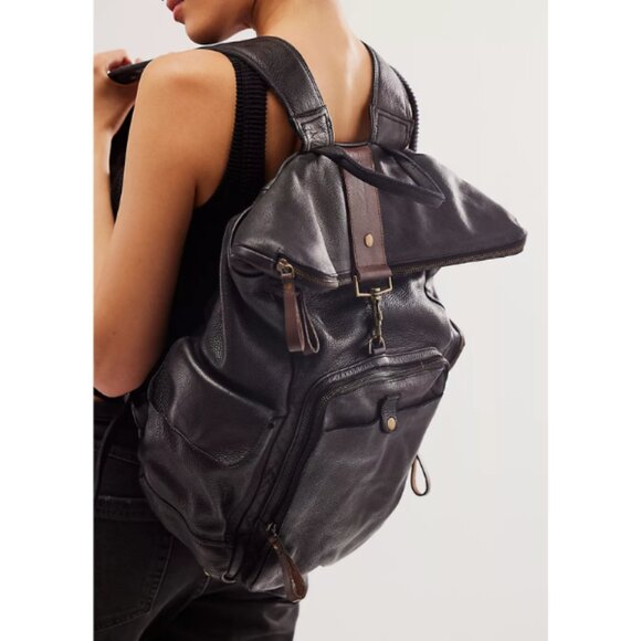 Brigade Leather Backpack - Color Black - Picture 1 of 7